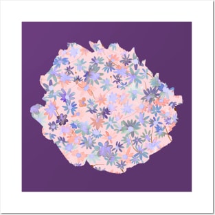 Daisies Spring Countryside Pastel Coral Posters and Art